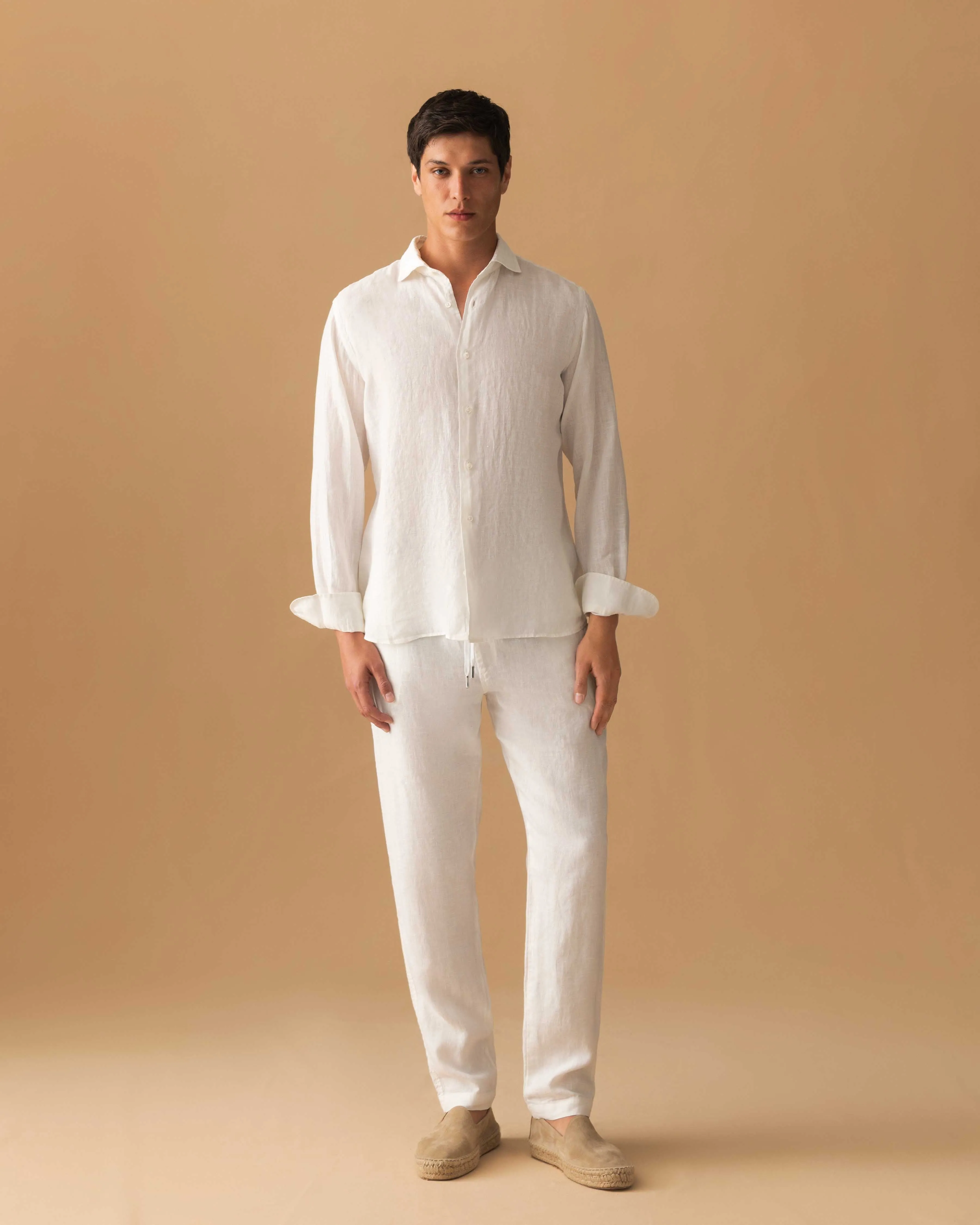 Linen Drawstring Trousers