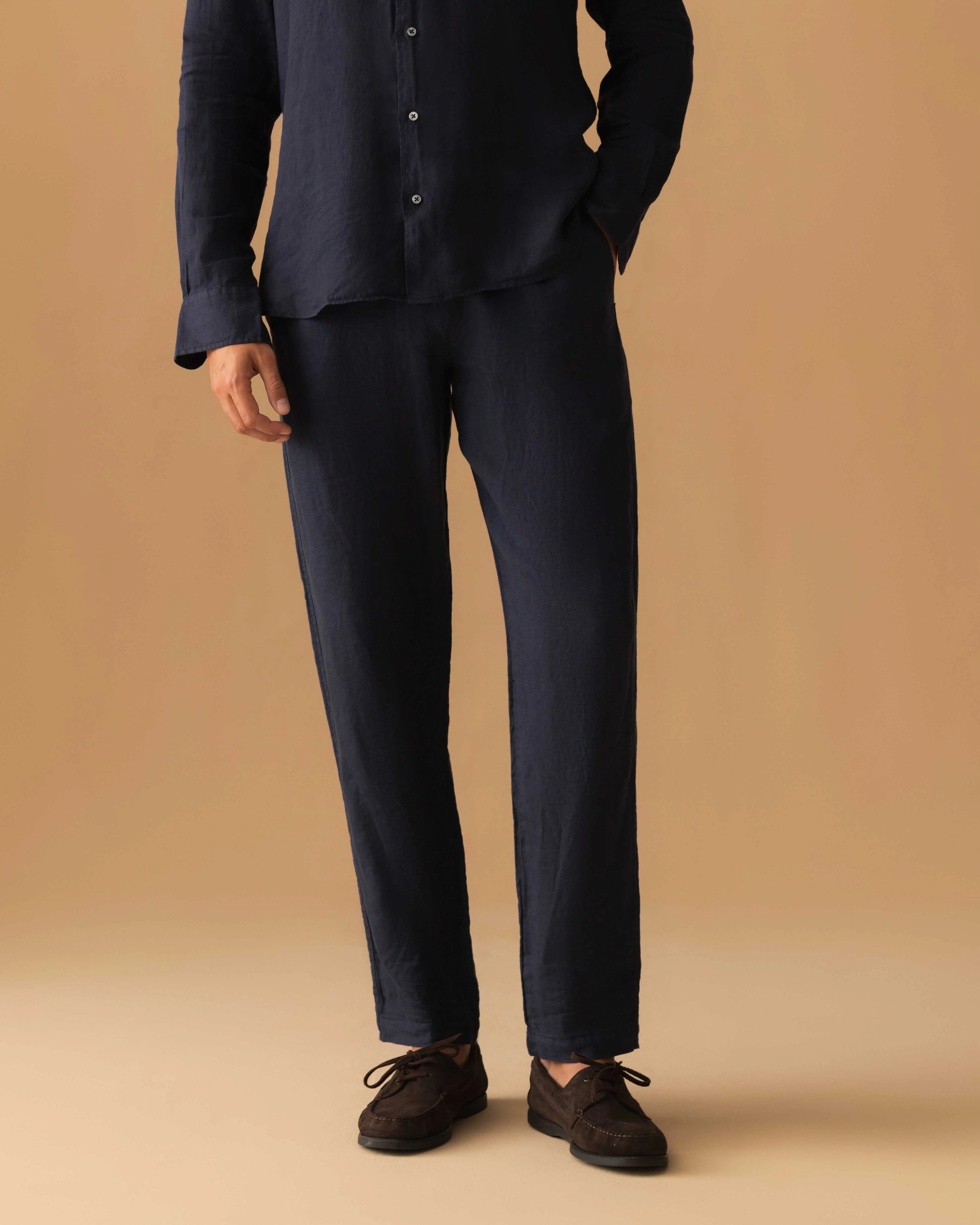 Linen Drawstring Trousers