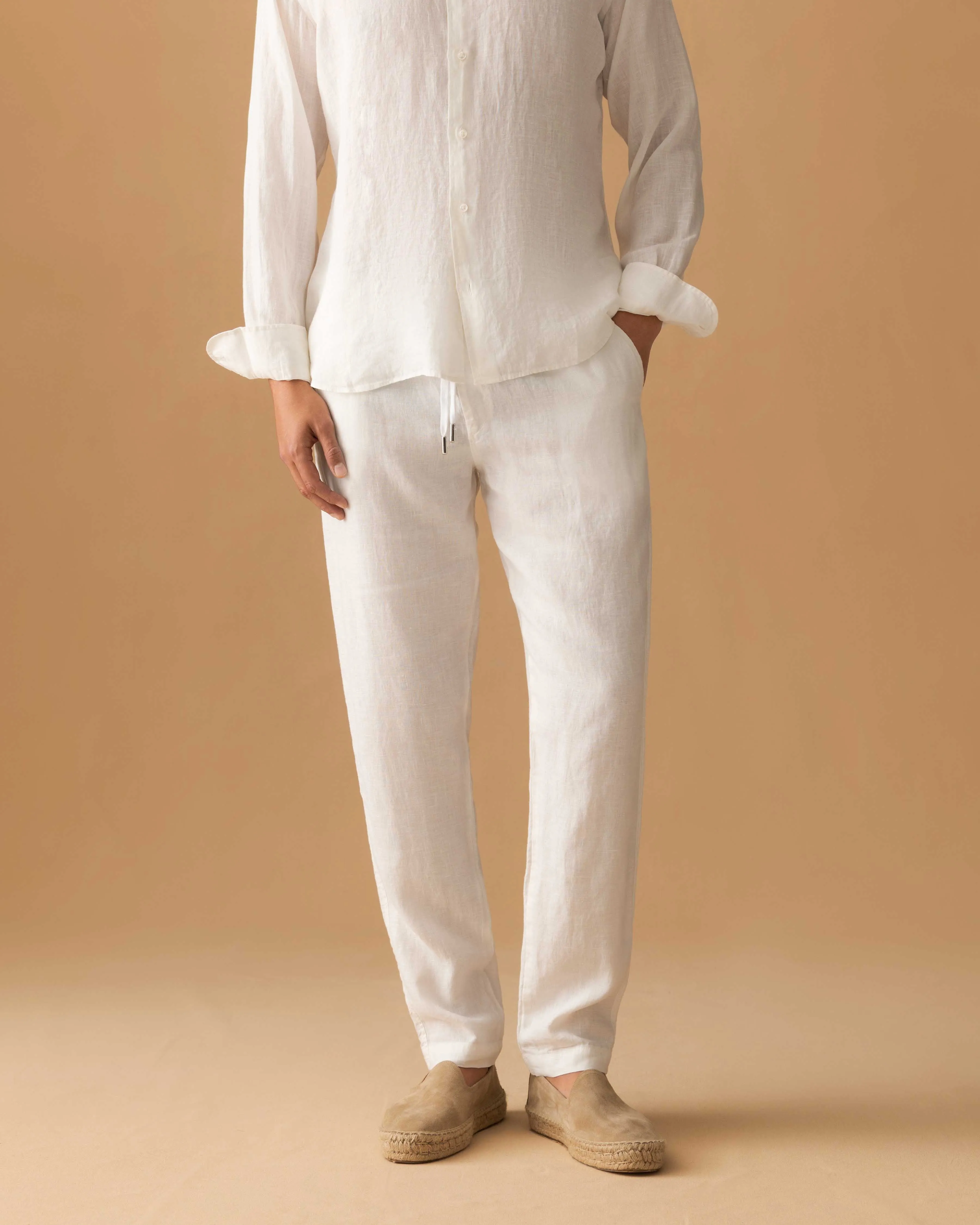 Linen Drawstring Trousers