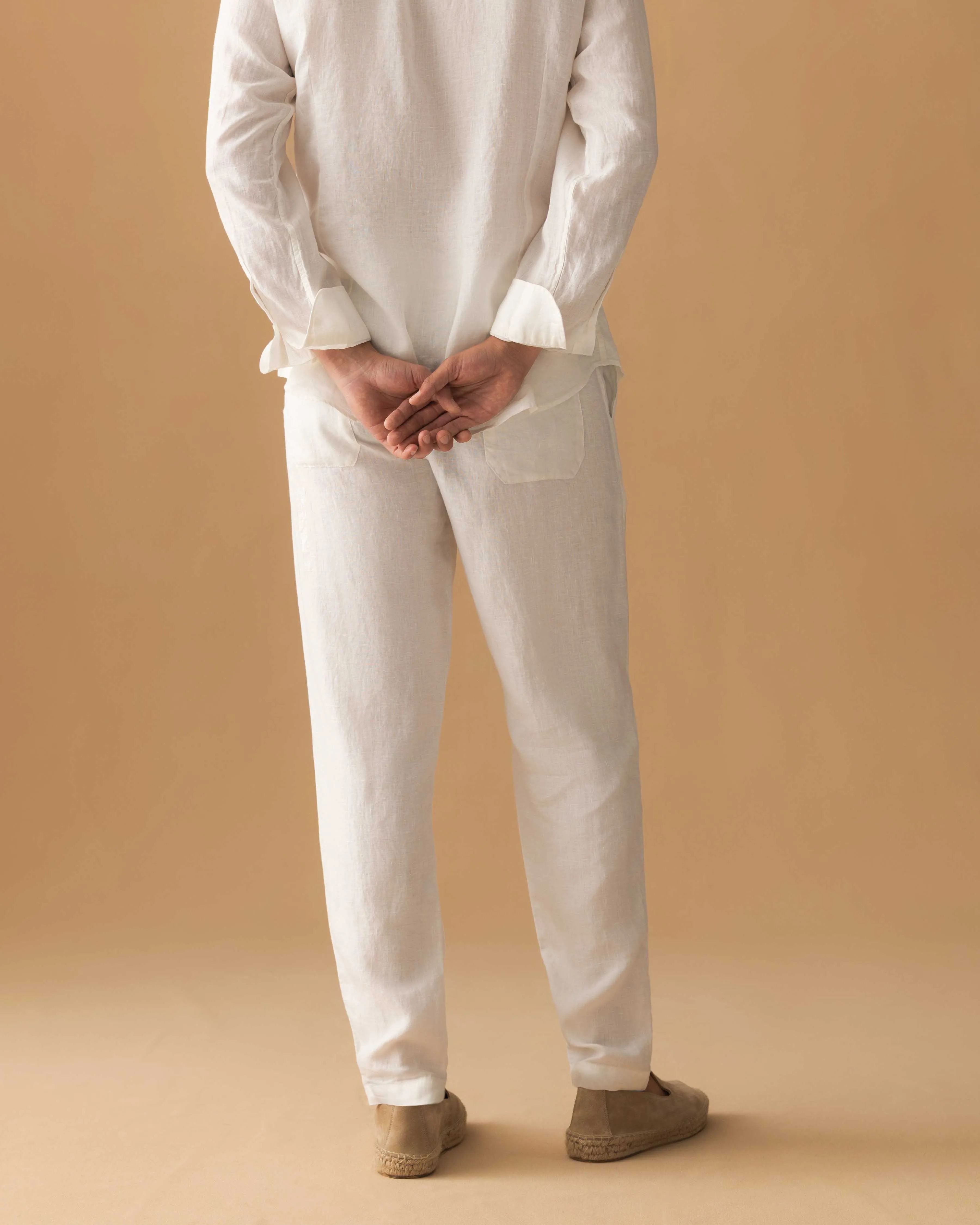 Linen Drawstring Trousers