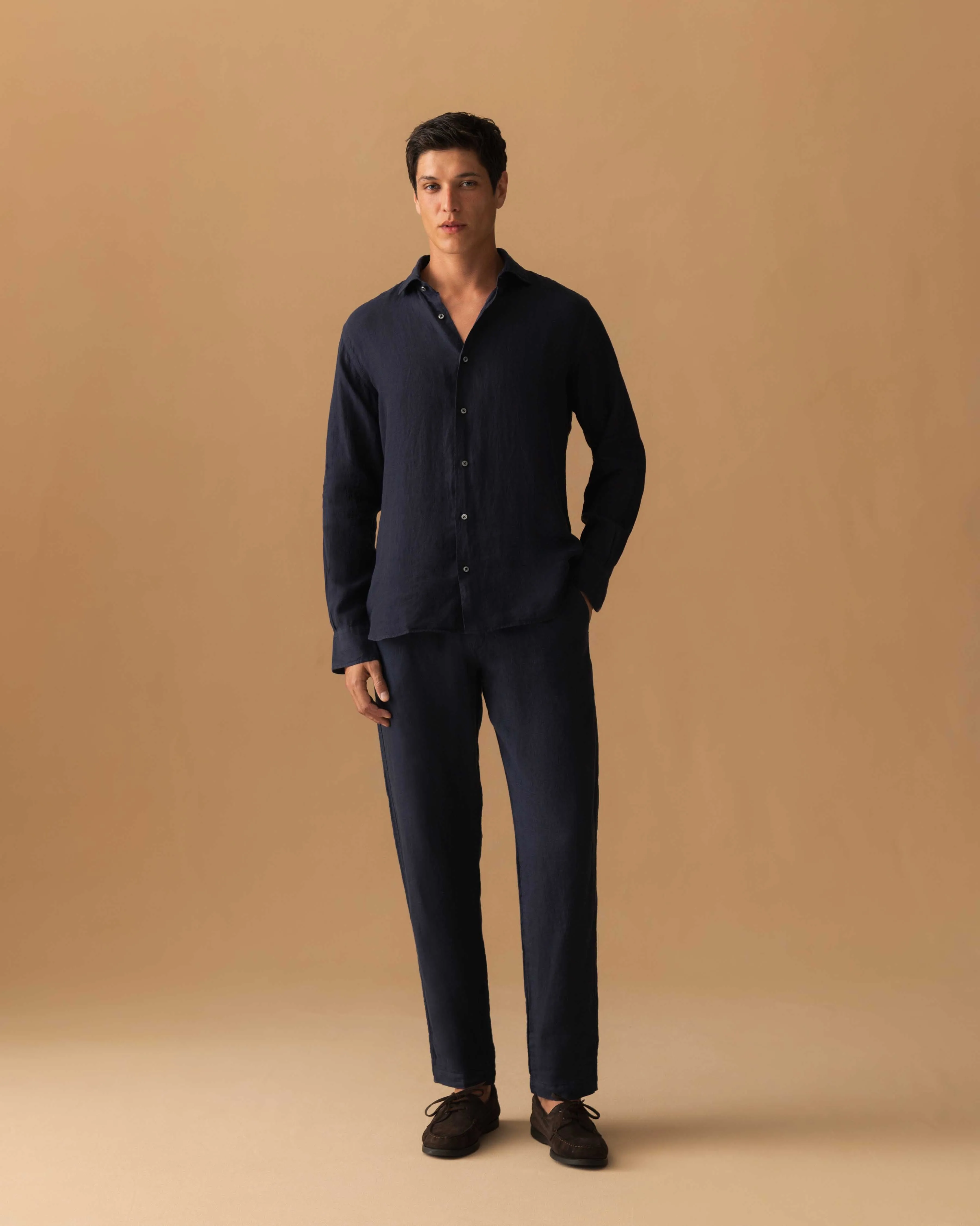 Linen Drawstring Trousers