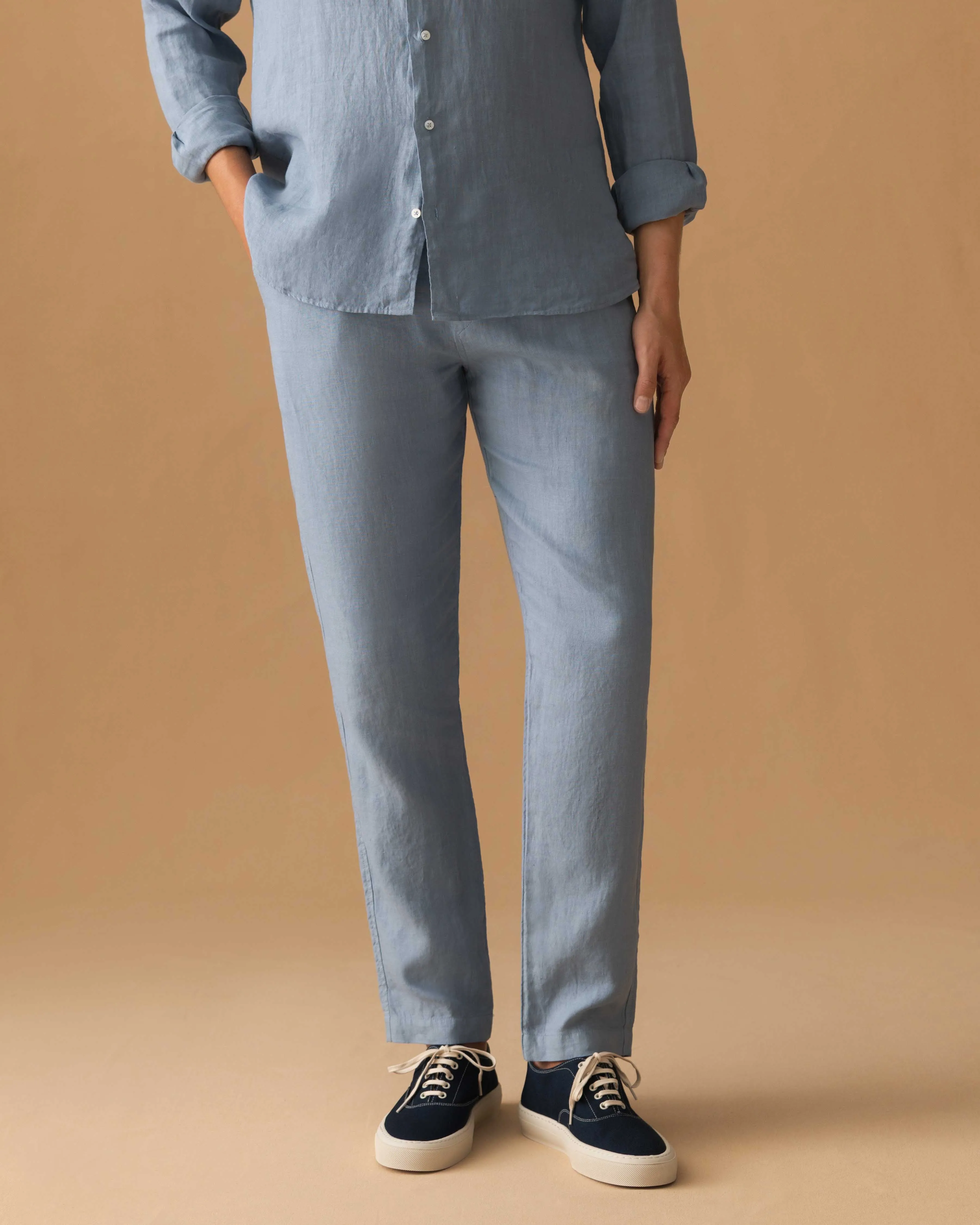 Linen Drawstring Trousers