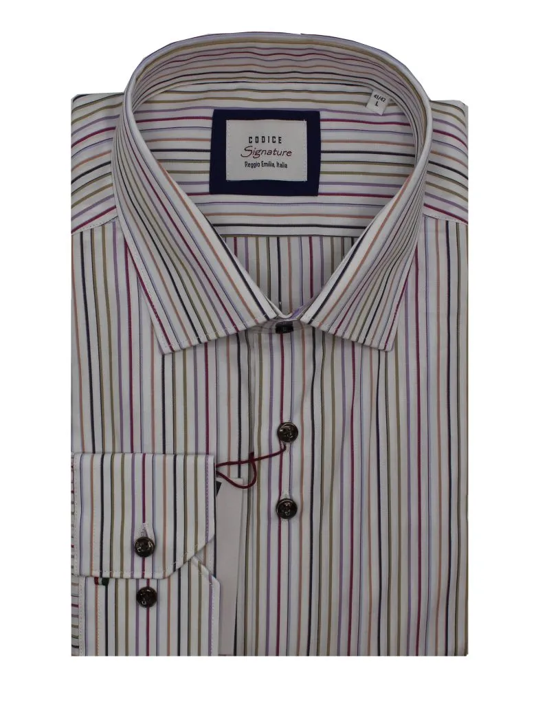 Long Sleeve Shirts - Colored Stripe
