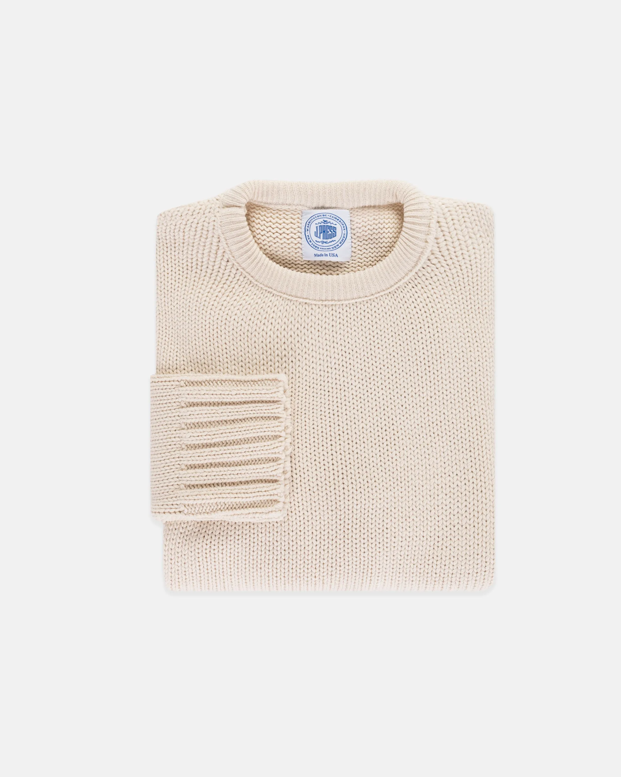 NATURAL CHUNKY COTTON SWEATER