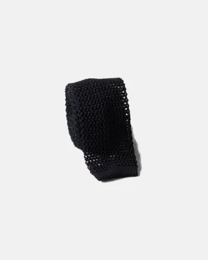 NAVY SOLID SILK KNIT TIE