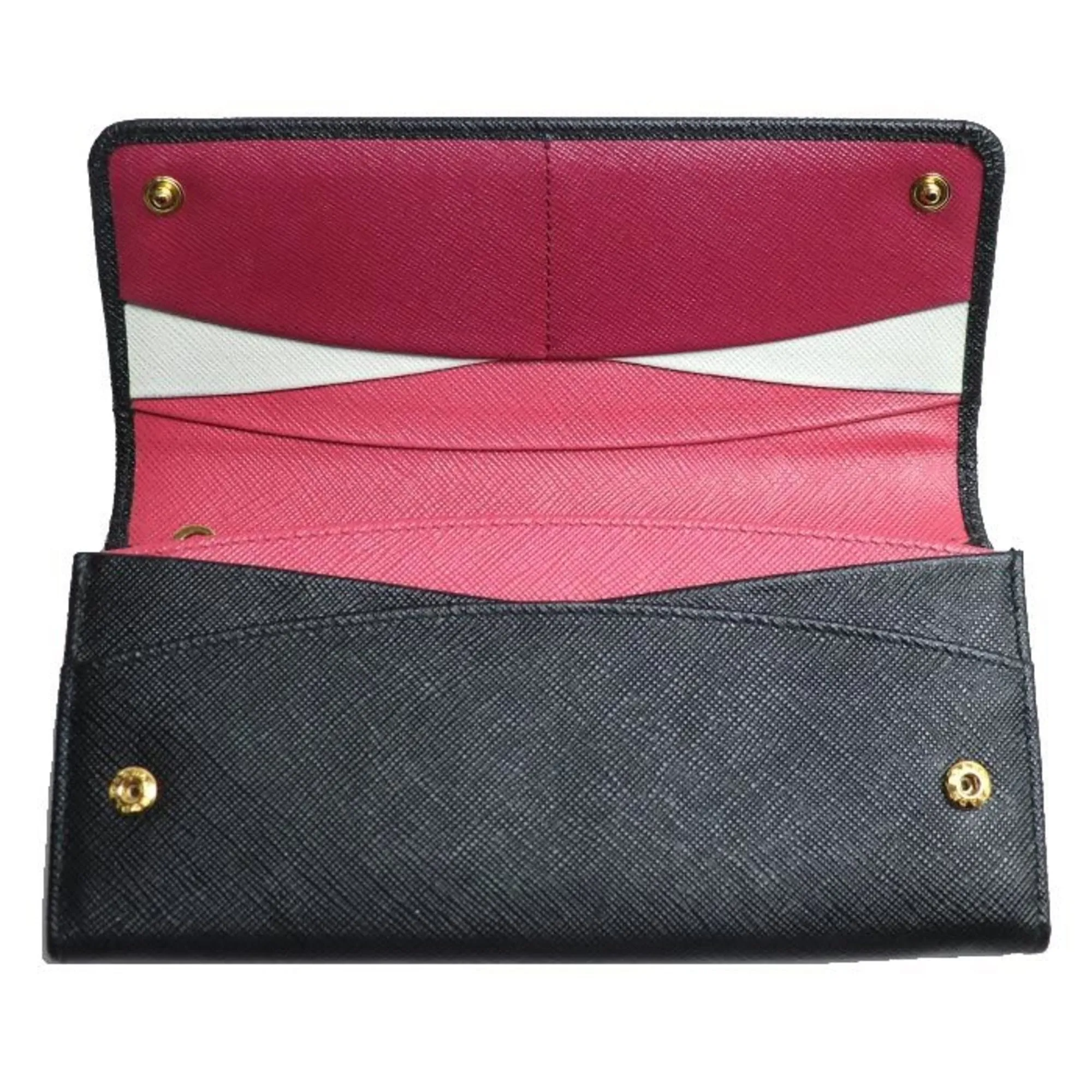 Prada Saffiano Black Leather Accessories