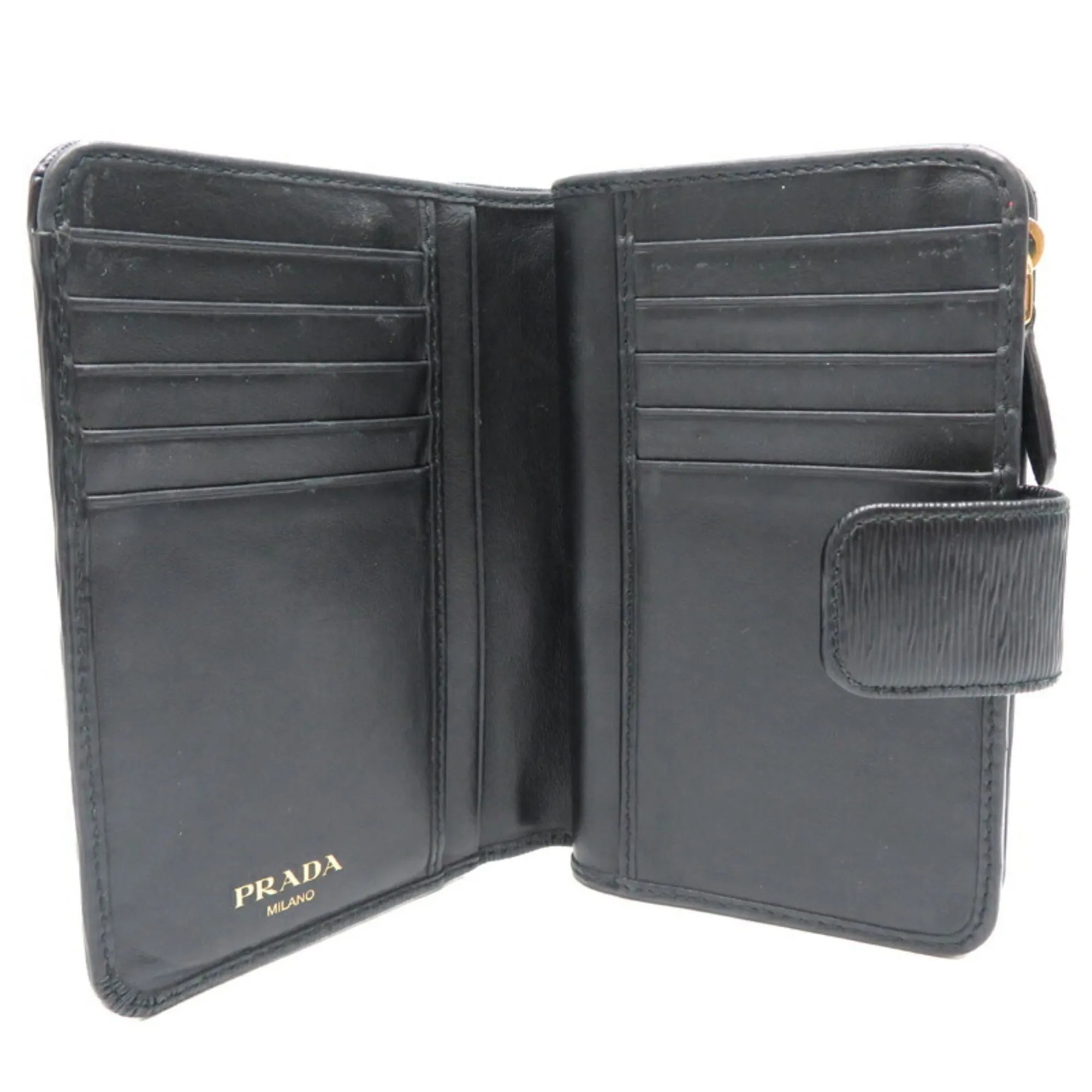 Prada Saffiano Black Leather Accessories