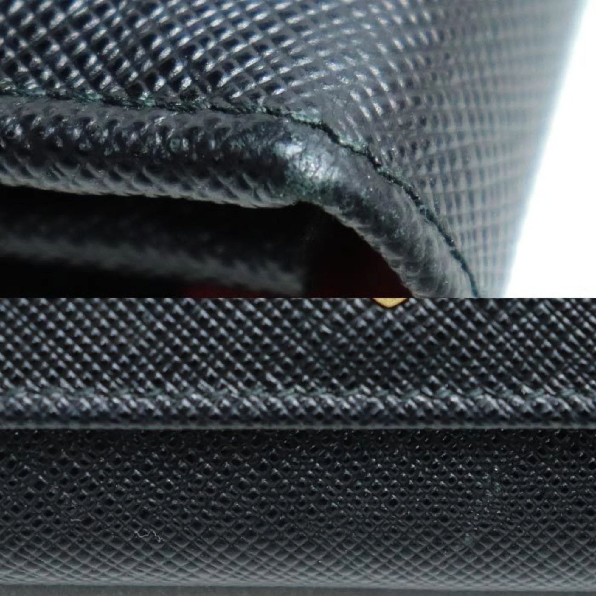 Prada Saffiano Black Leather Accessories