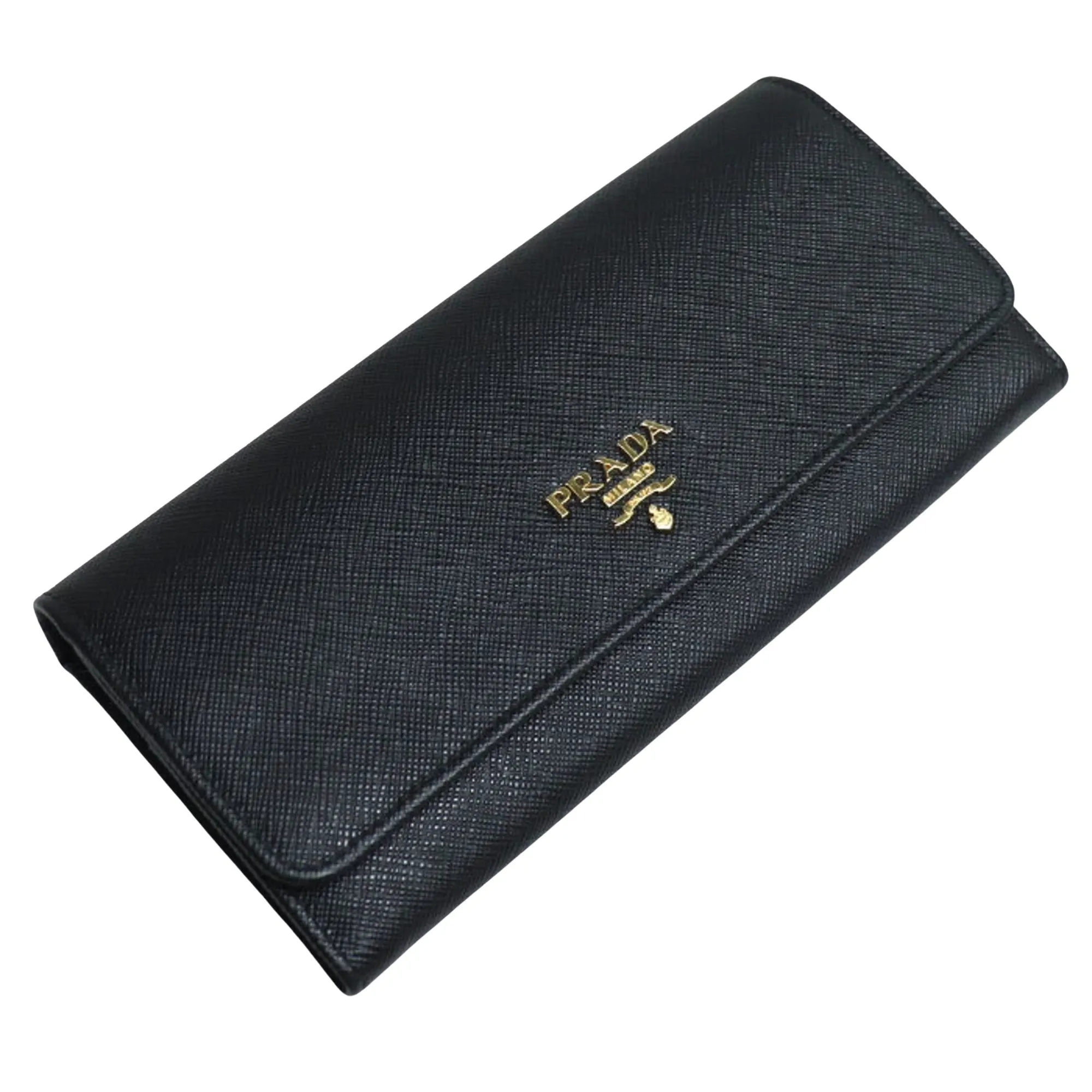 Prada Saffiano Black Leather Accessories