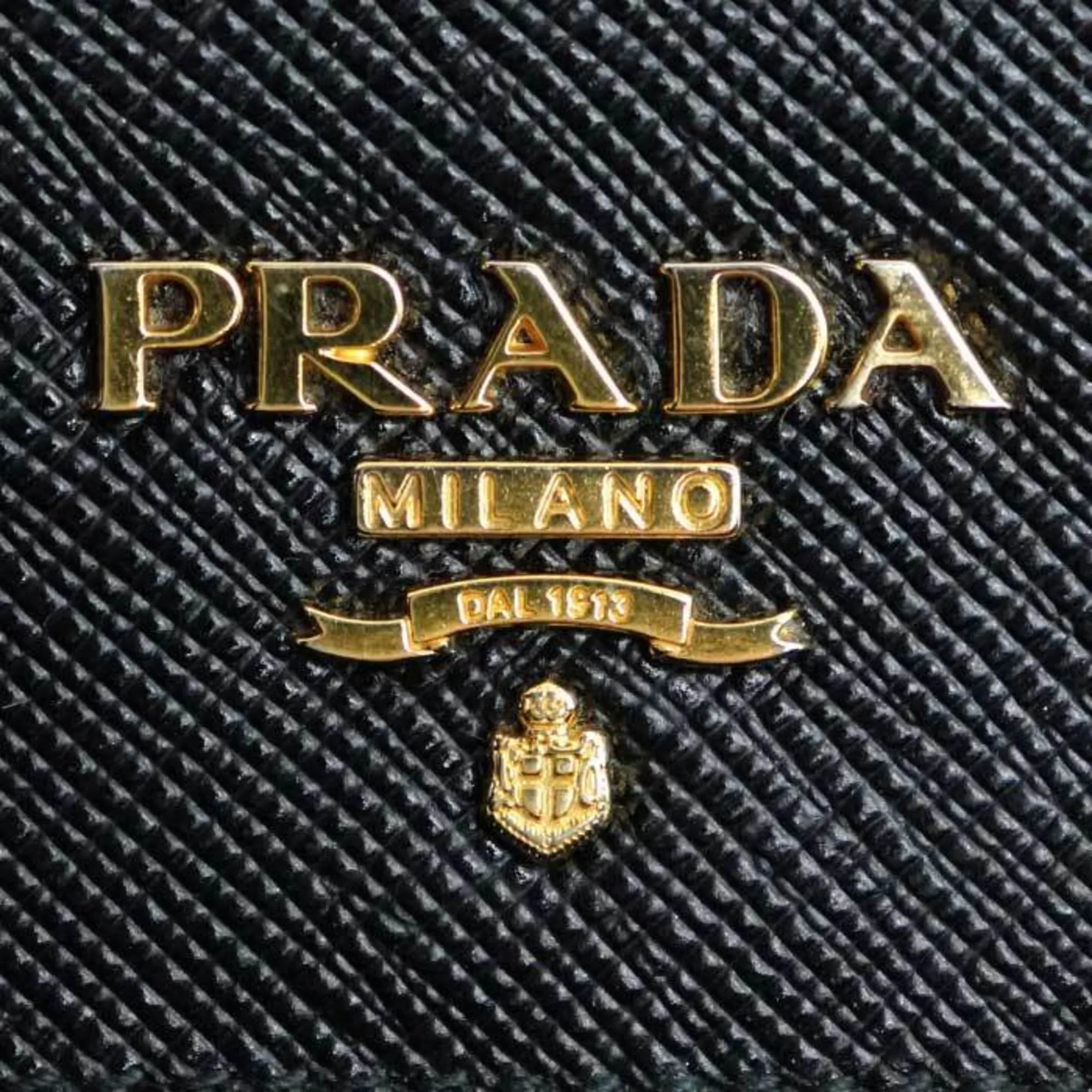 Prada Saffiano Black Leather Accessories