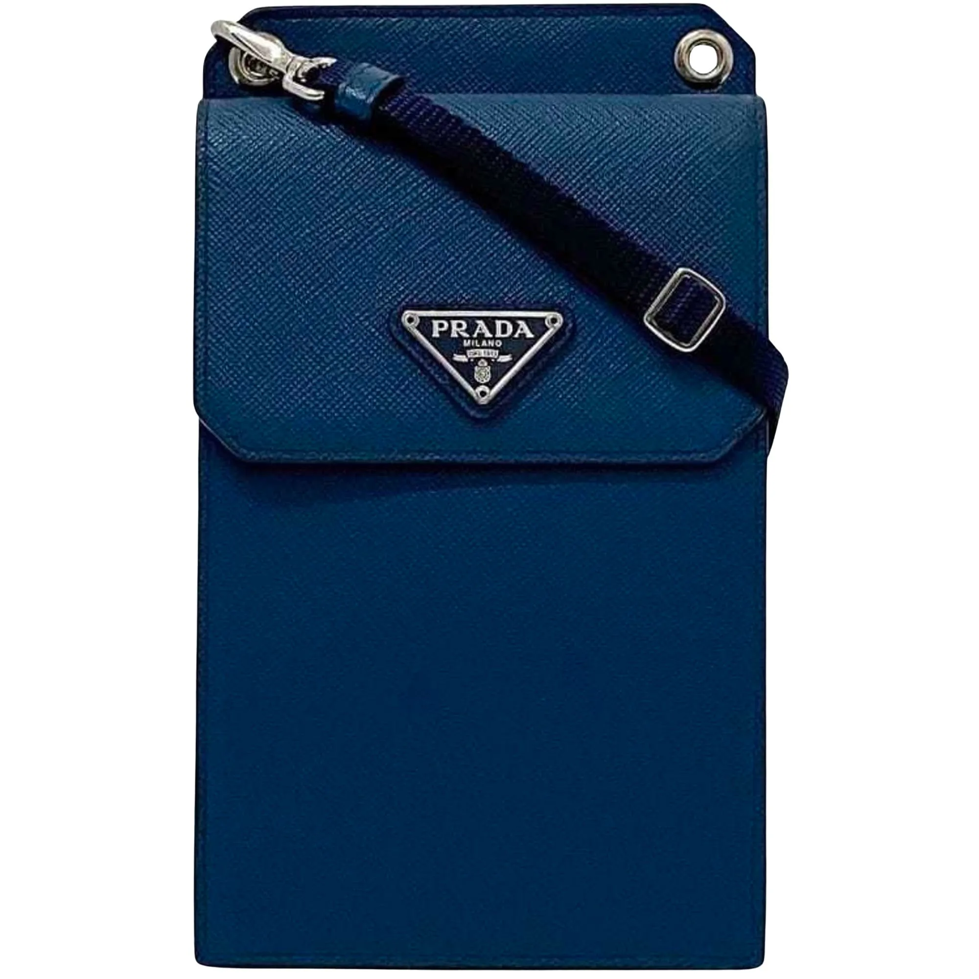 Prada Saffiano Blue Leather Accessories