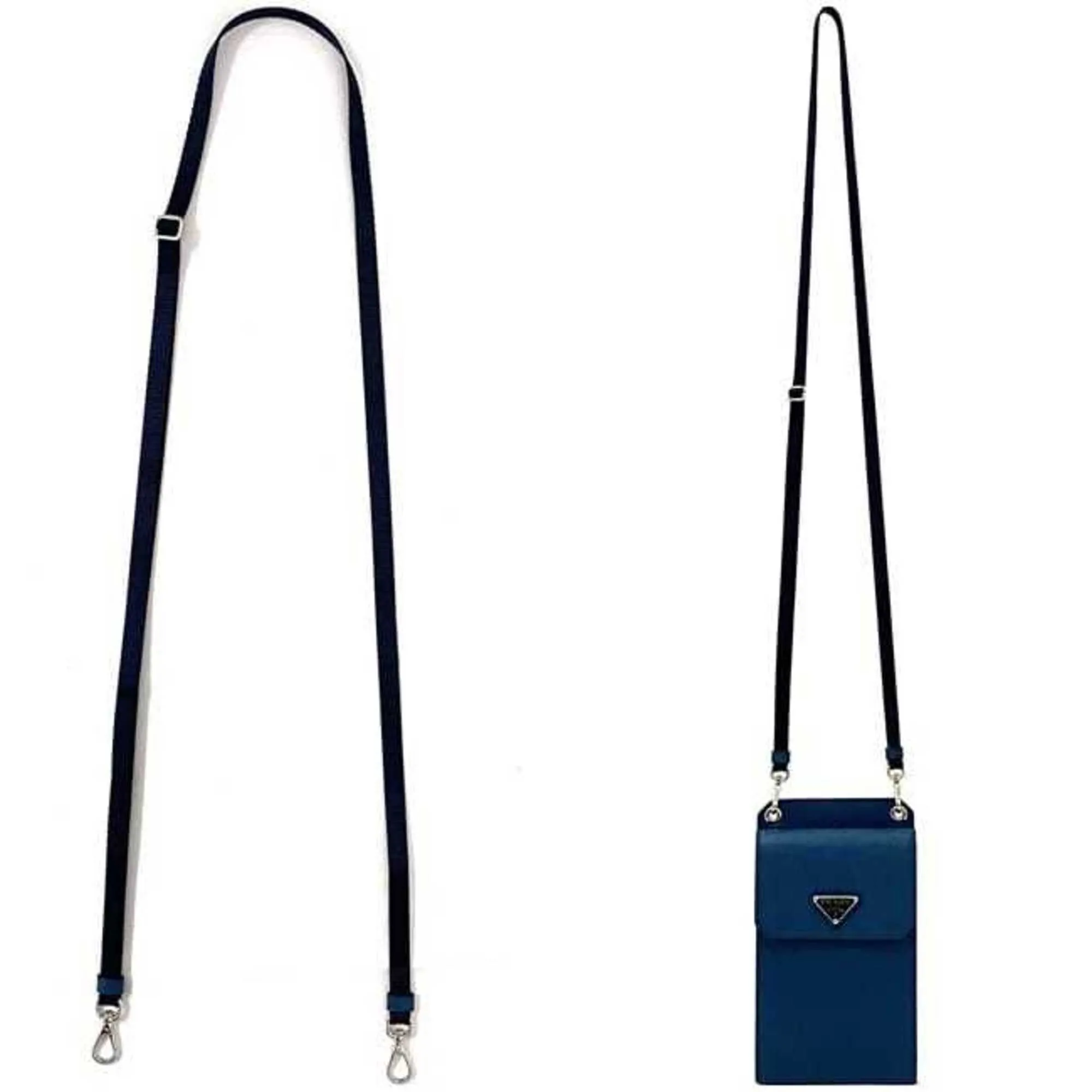 Prada Saffiano Blue Leather Accessories