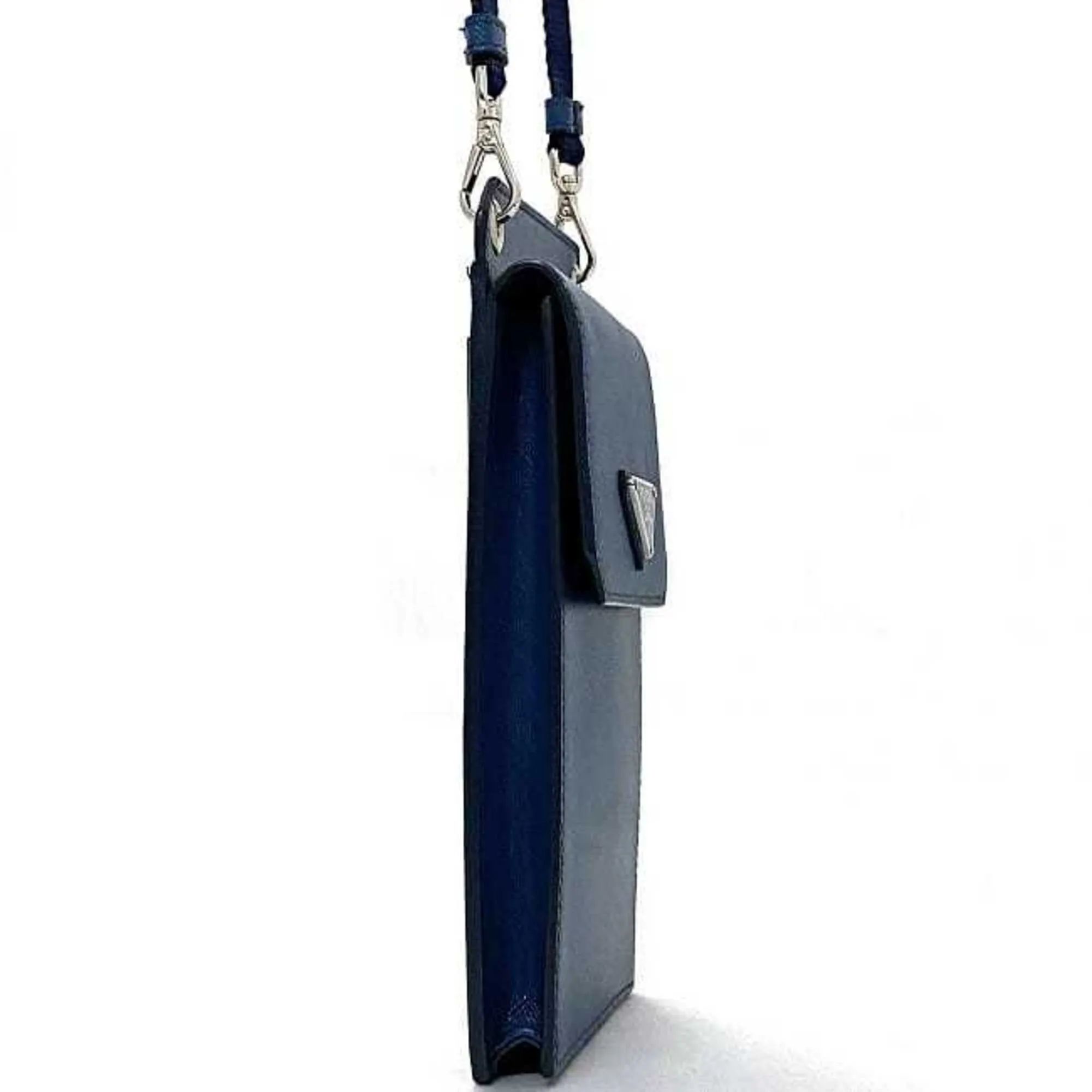 Prada Saffiano Blue Leather Accessories