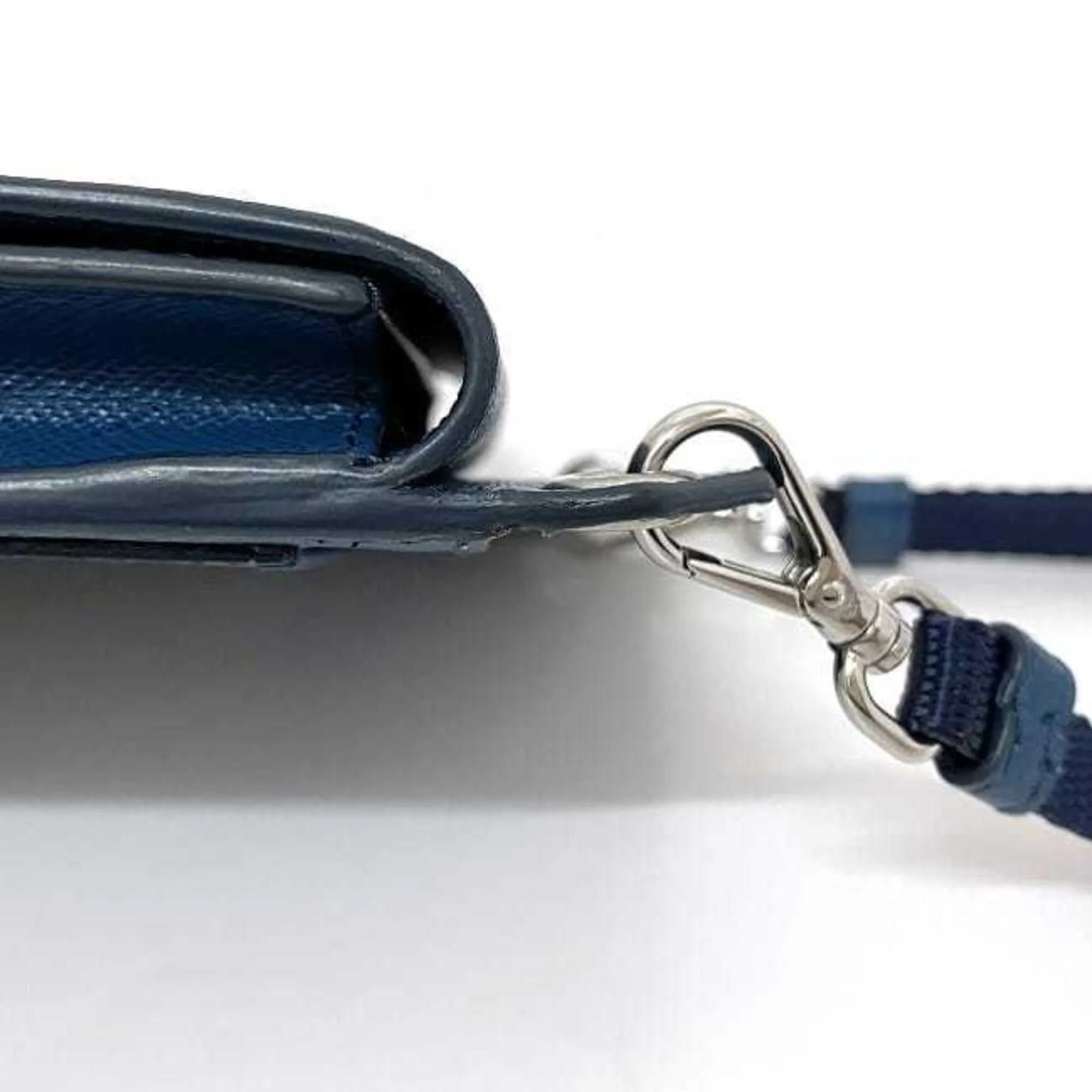 Prada Saffiano Blue Leather Accessories