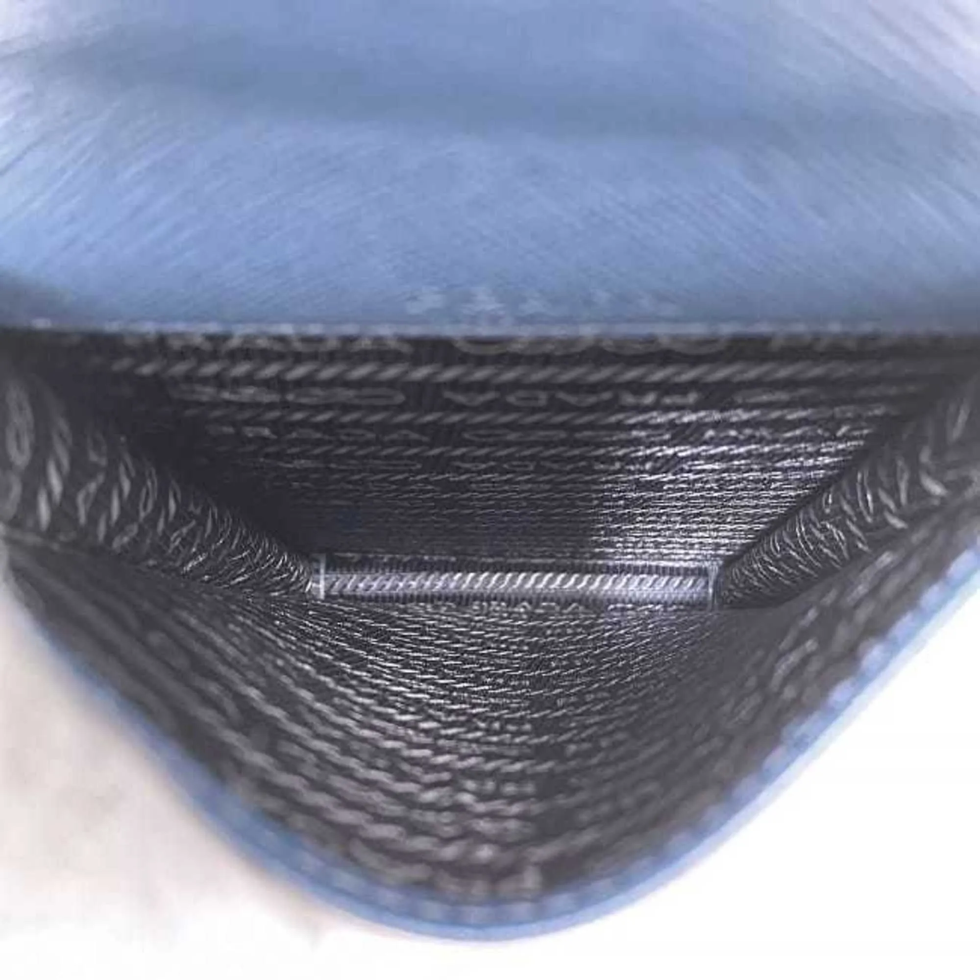 Prada Saffiano Blue Leather Accessories