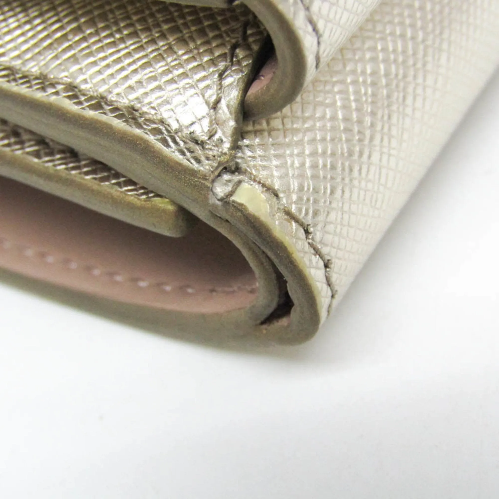 Prada Saffiano Gold Leather Accessories