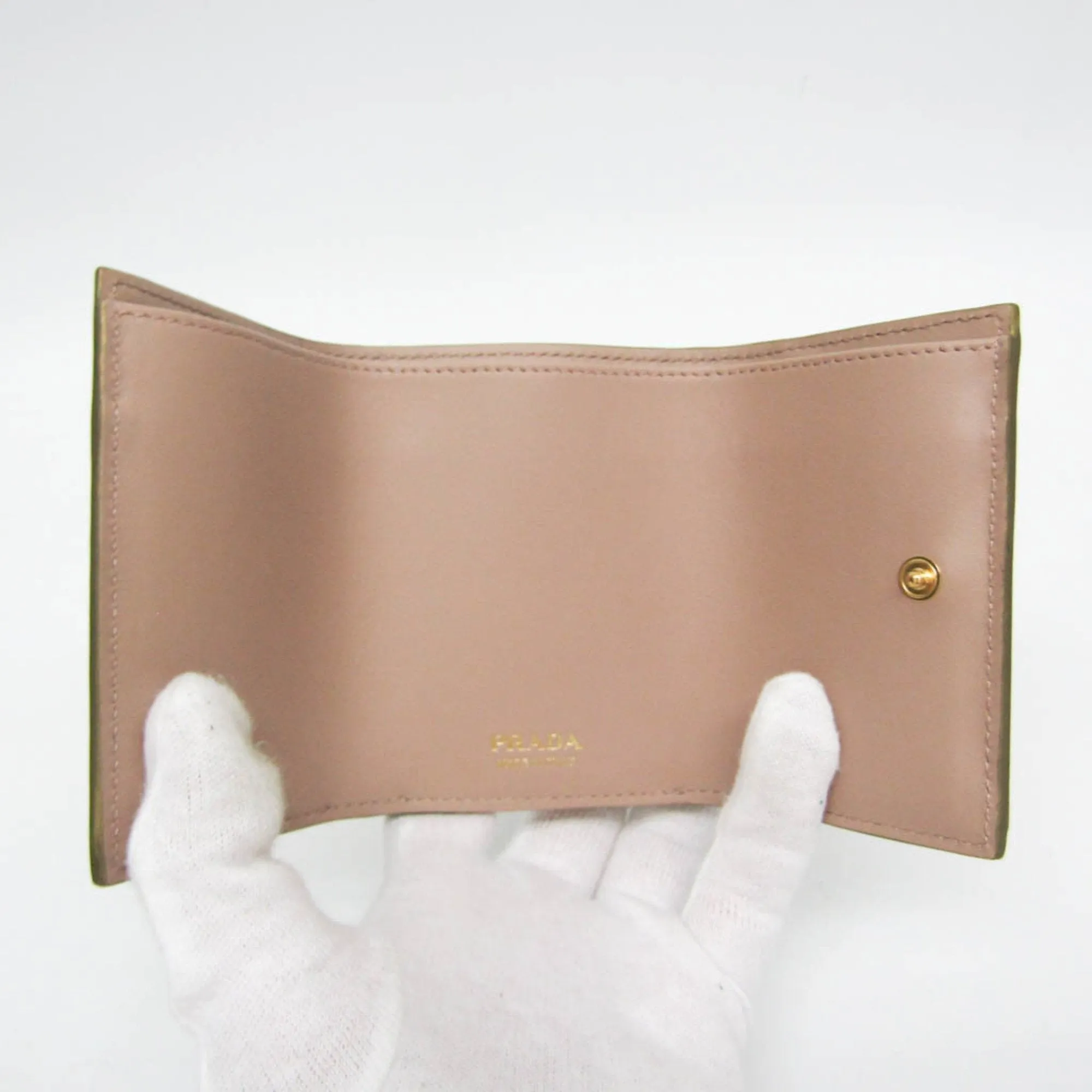Prada Saffiano Gold Leather Accessories