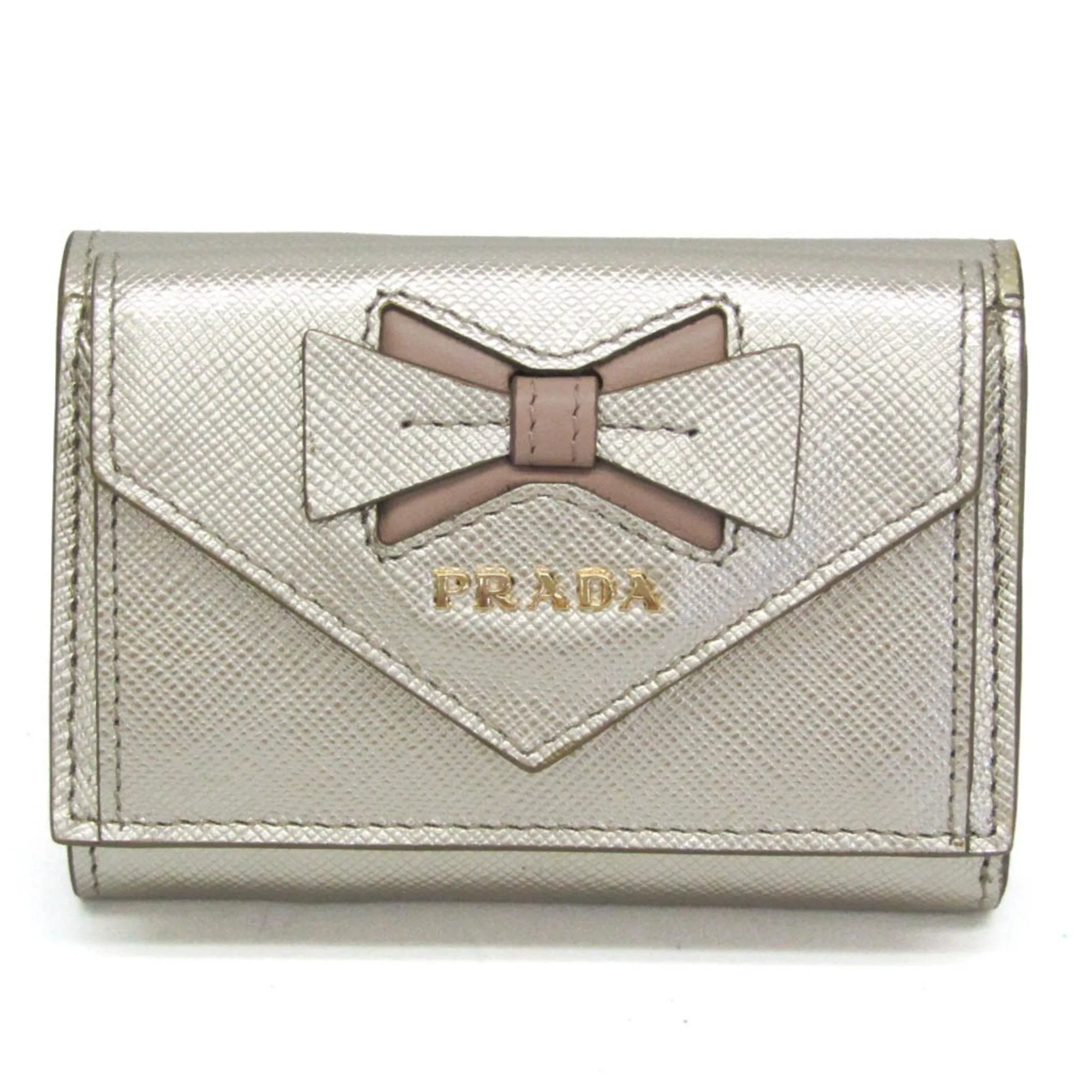 Prada Saffiano Gold Leather Accessories