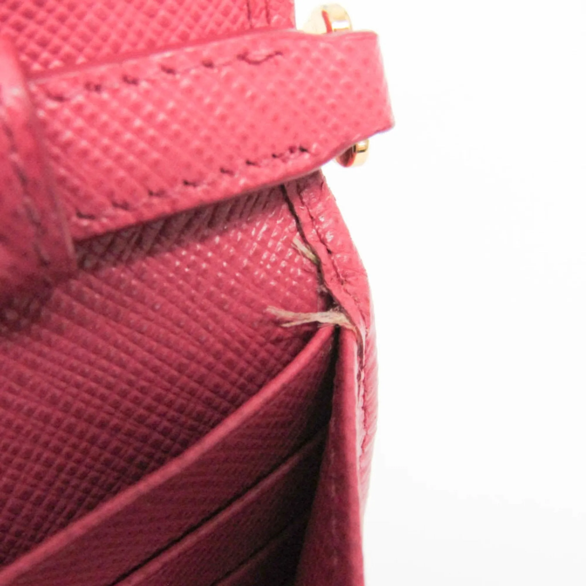 Prada Saffiano Pink Metal Accessories