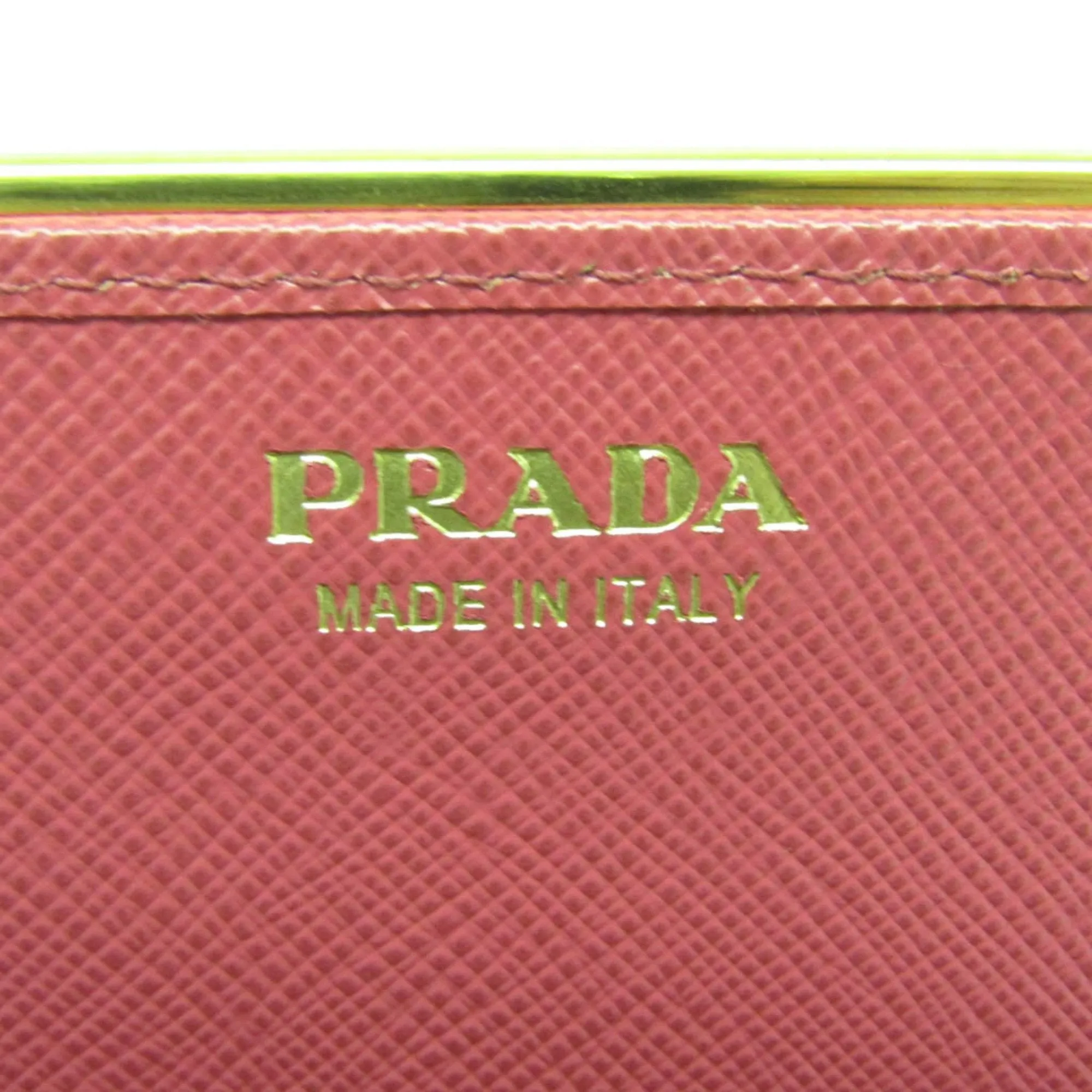 Prada Saffiano Pink Metal Accessories
