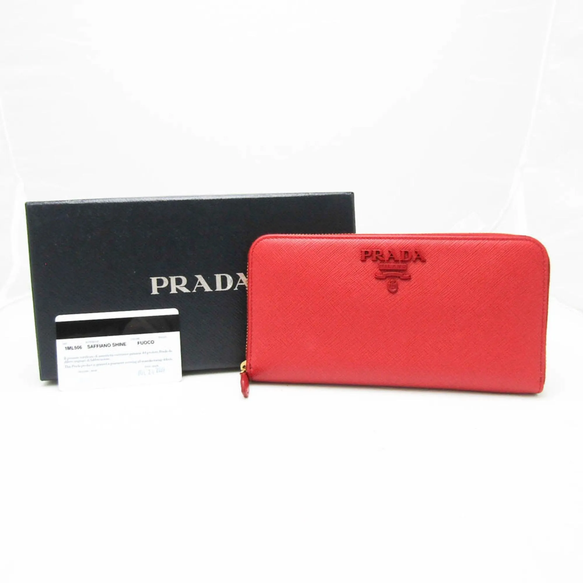 Prada Saffiano Red Leather Accessories