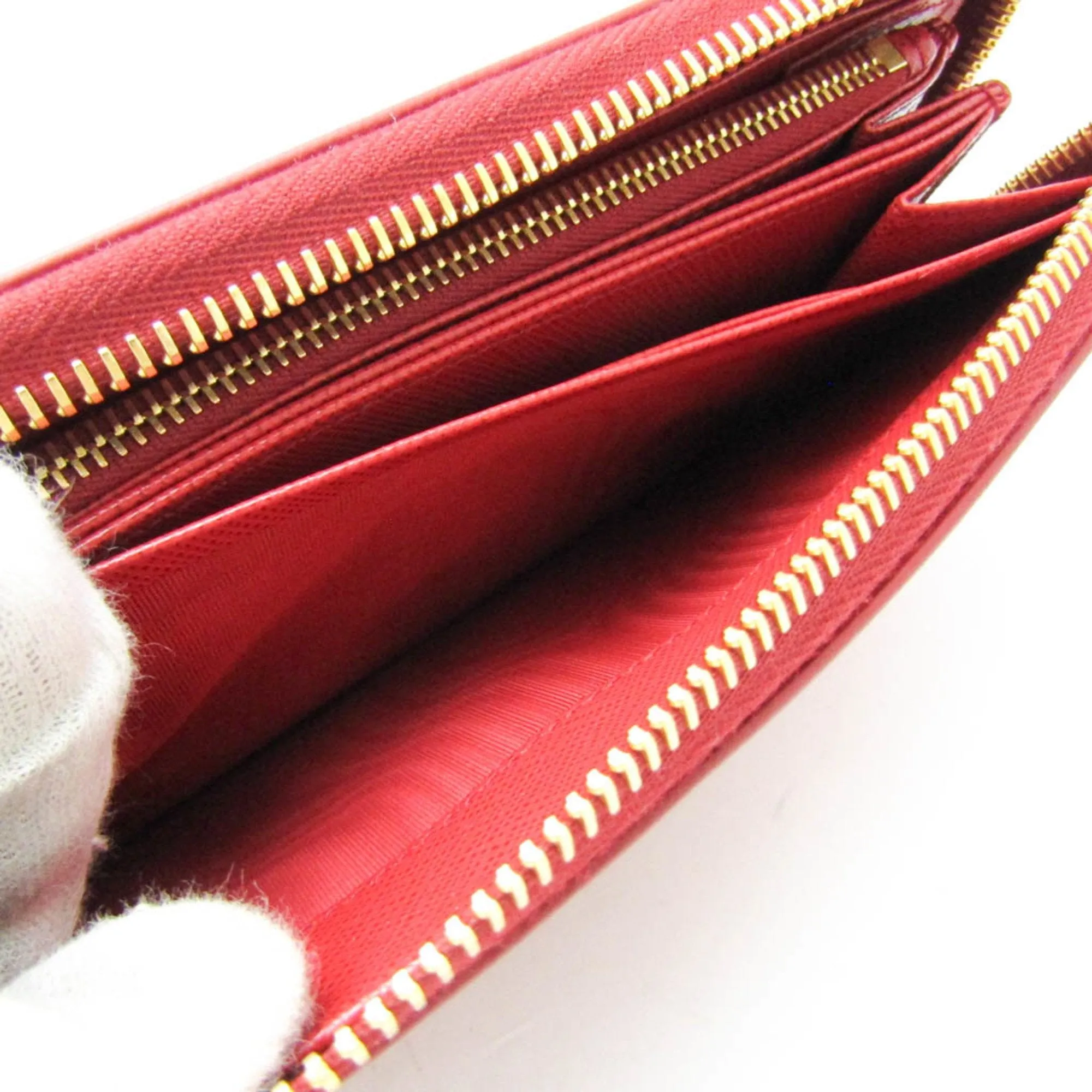 Prada Saffiano Red Leather Accessories