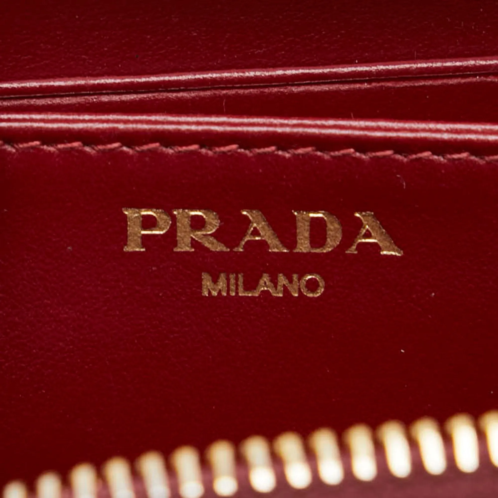 Prada Saffiano Red Leather Accessories