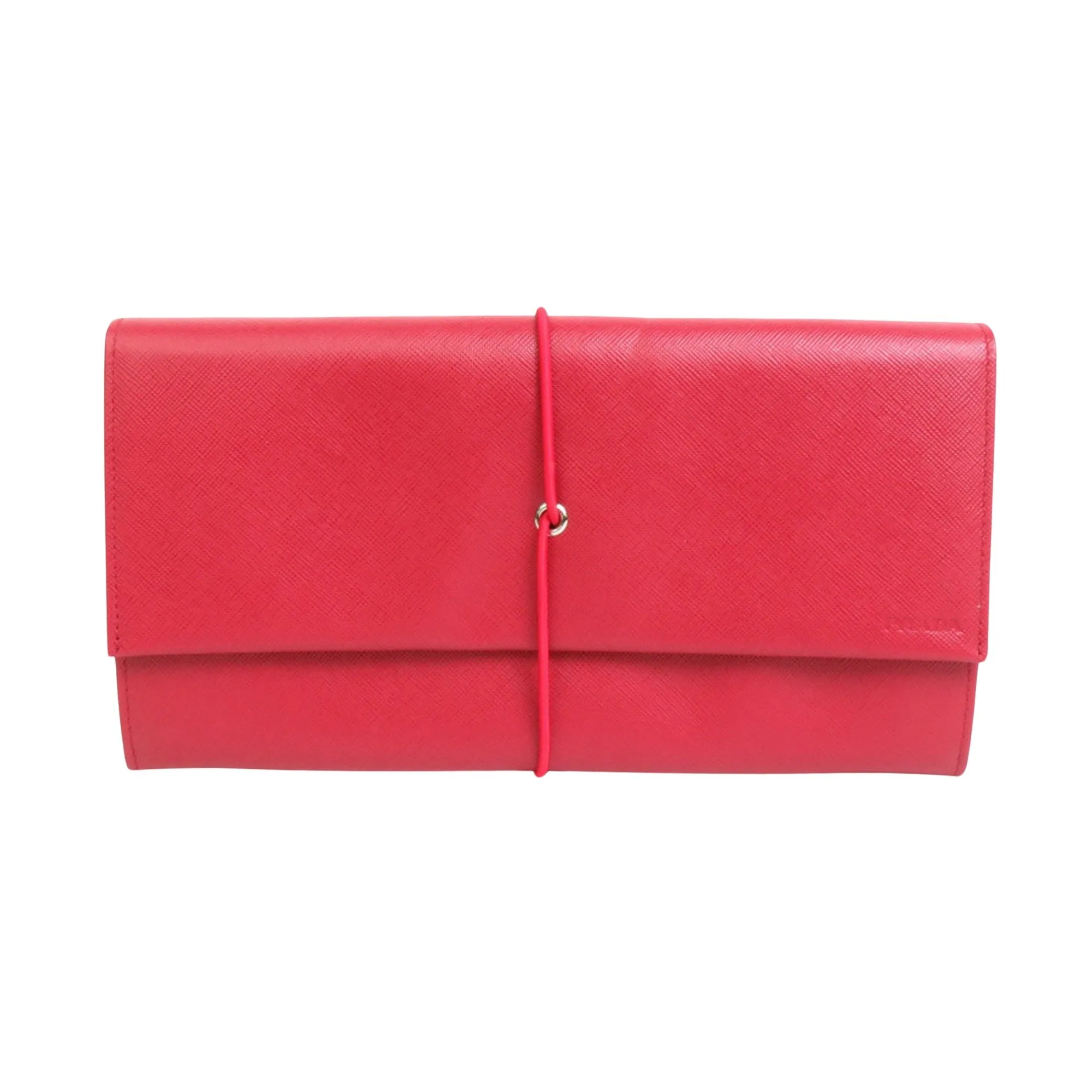Prada Saffiano Red Leather Accessories