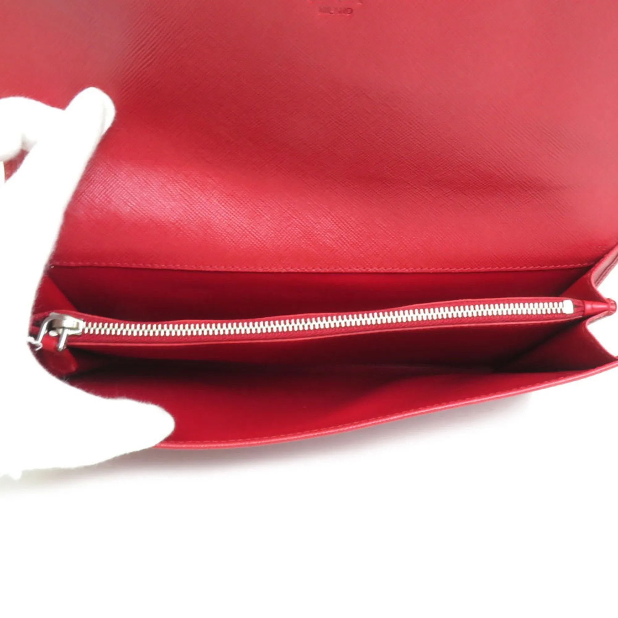 Prada Saffiano Red Leather Accessories