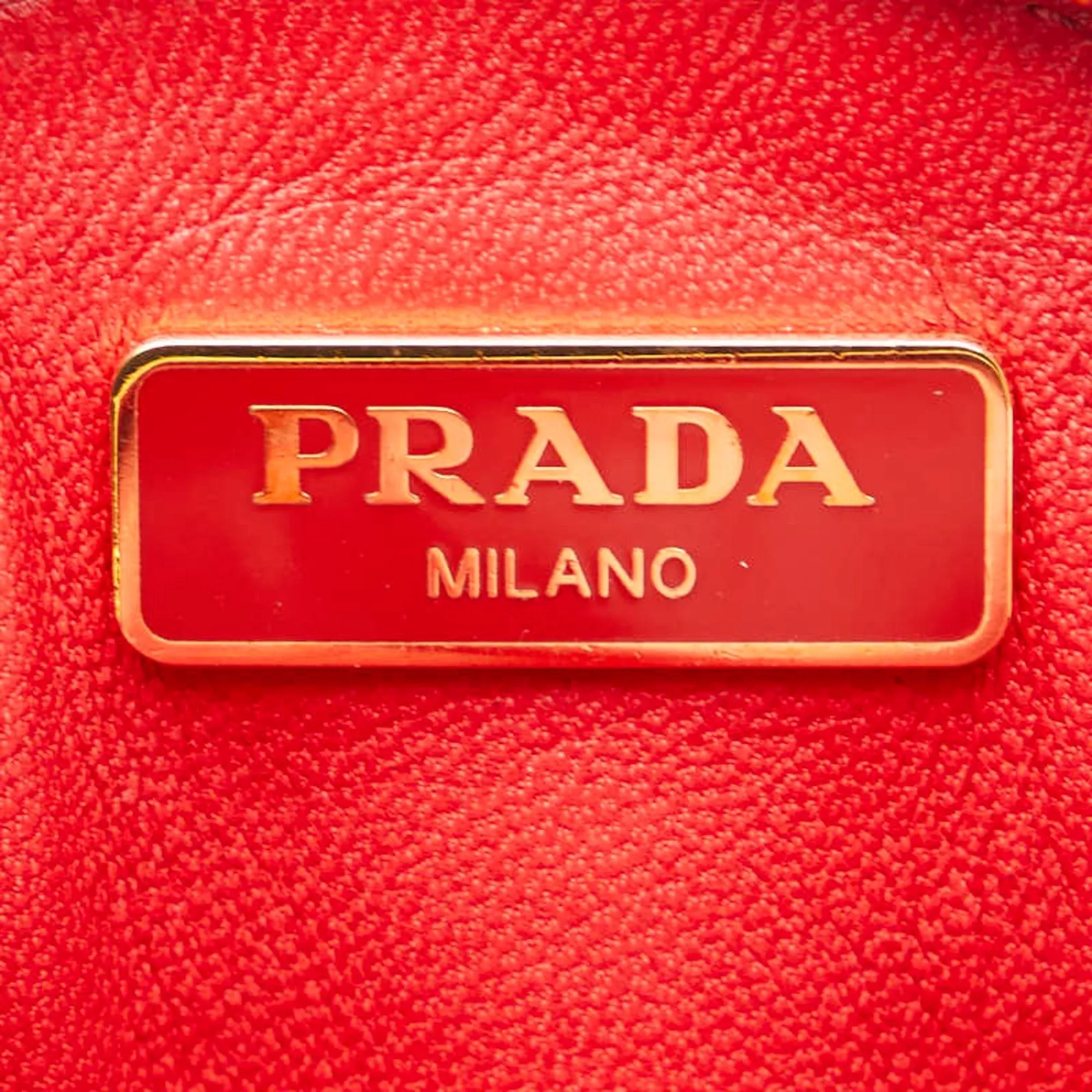 Prada Saffiano Red Leather Accessories