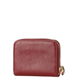 Prada Saffiano Red Leather Accessories