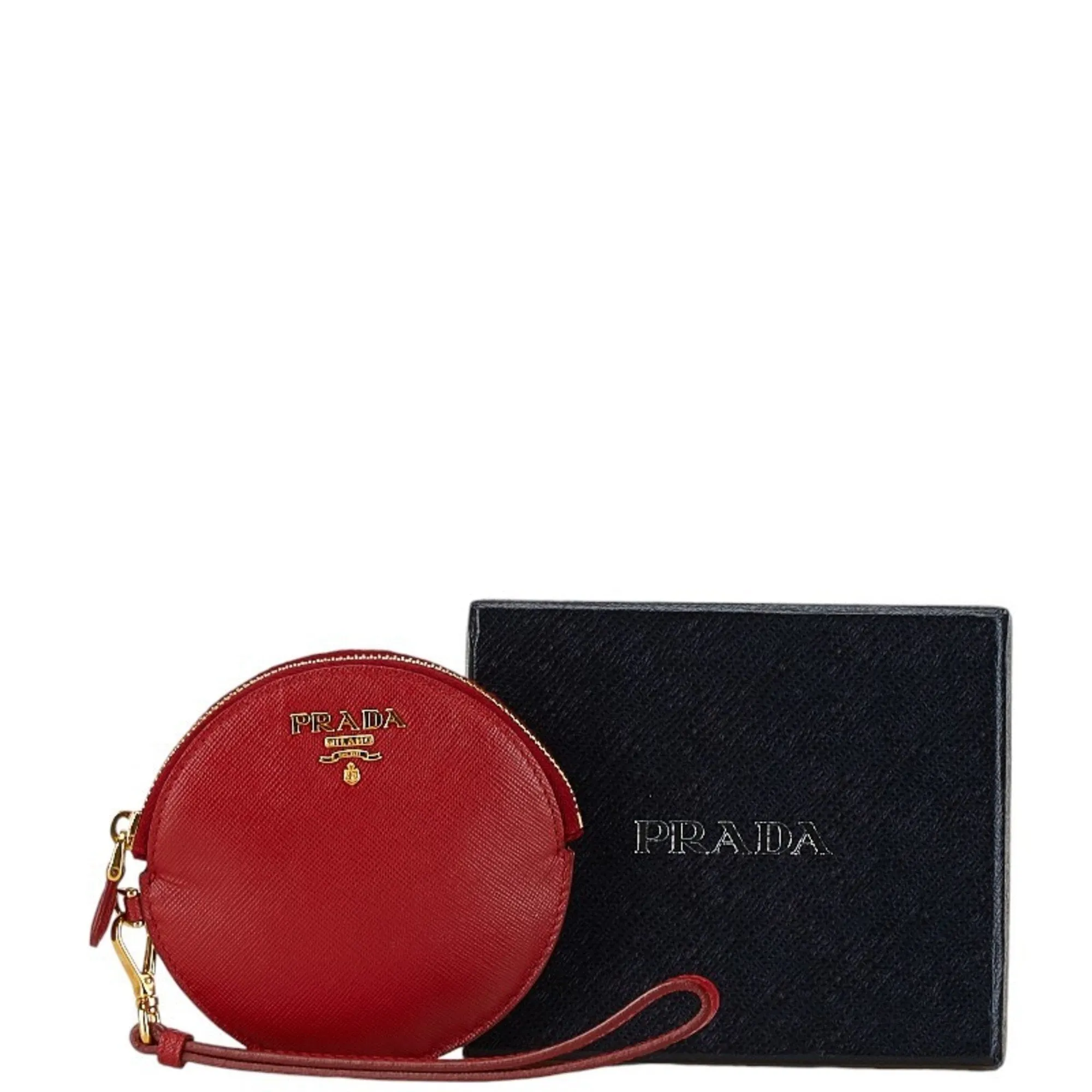 Prada Saffiano Red Leather Accessories