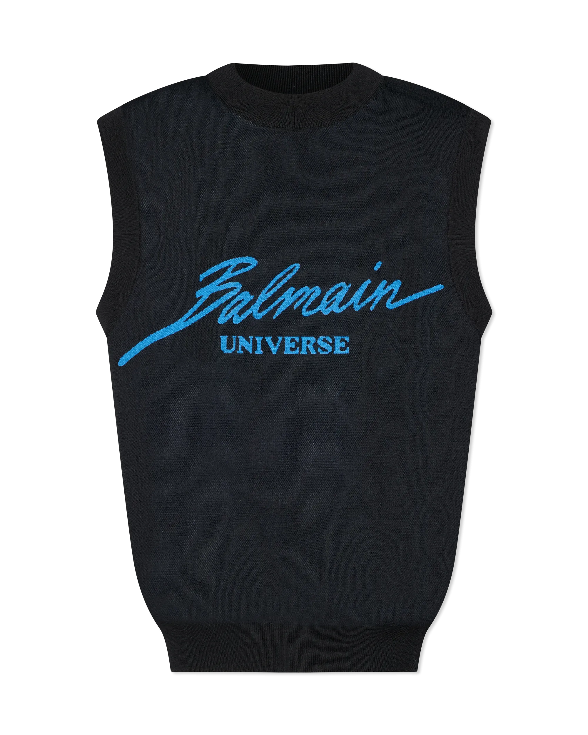 Sleeveless Balmain Universe Jacquard Jumper