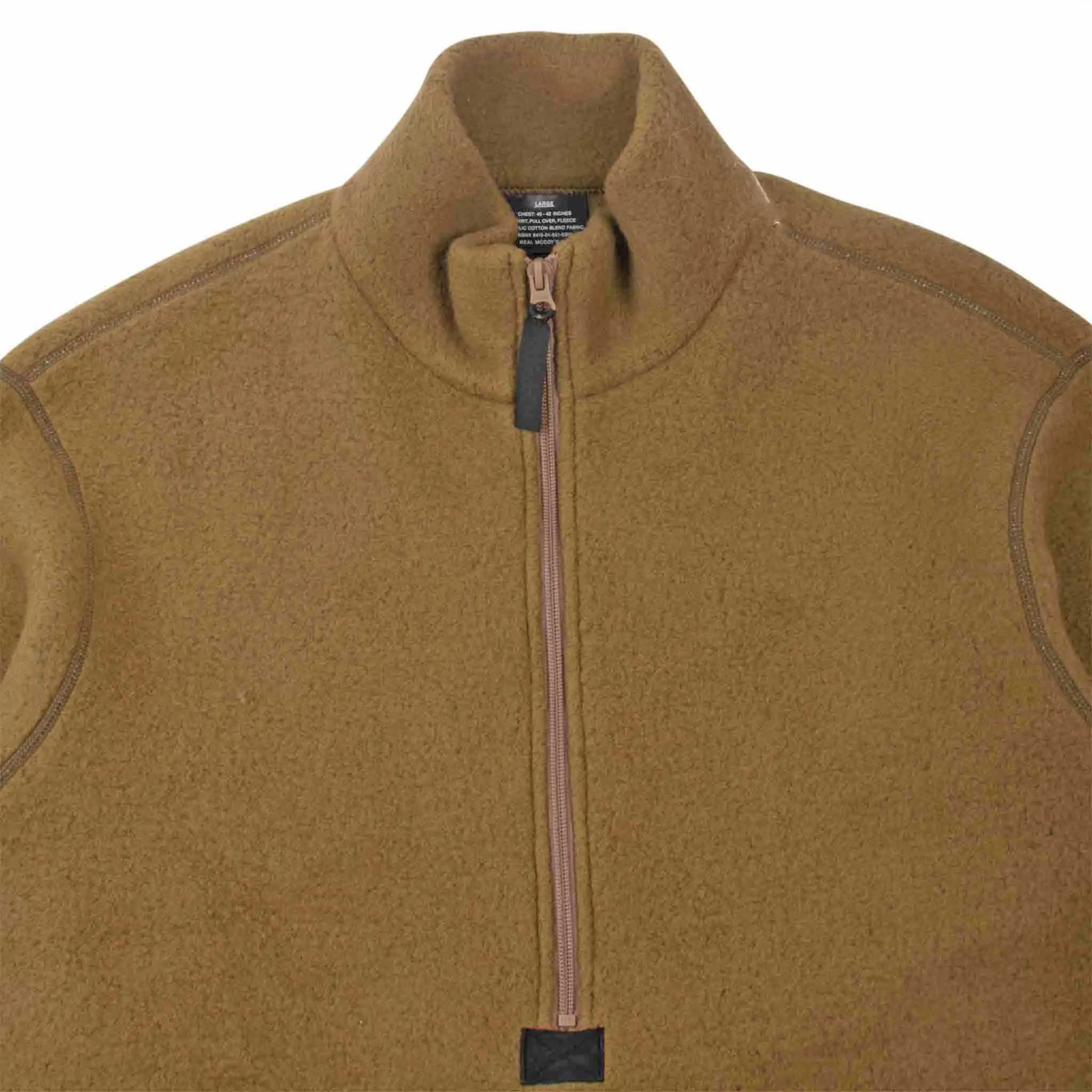 The Real McCoy's MC21101 Shirts. Pullover. Fleece Coyote