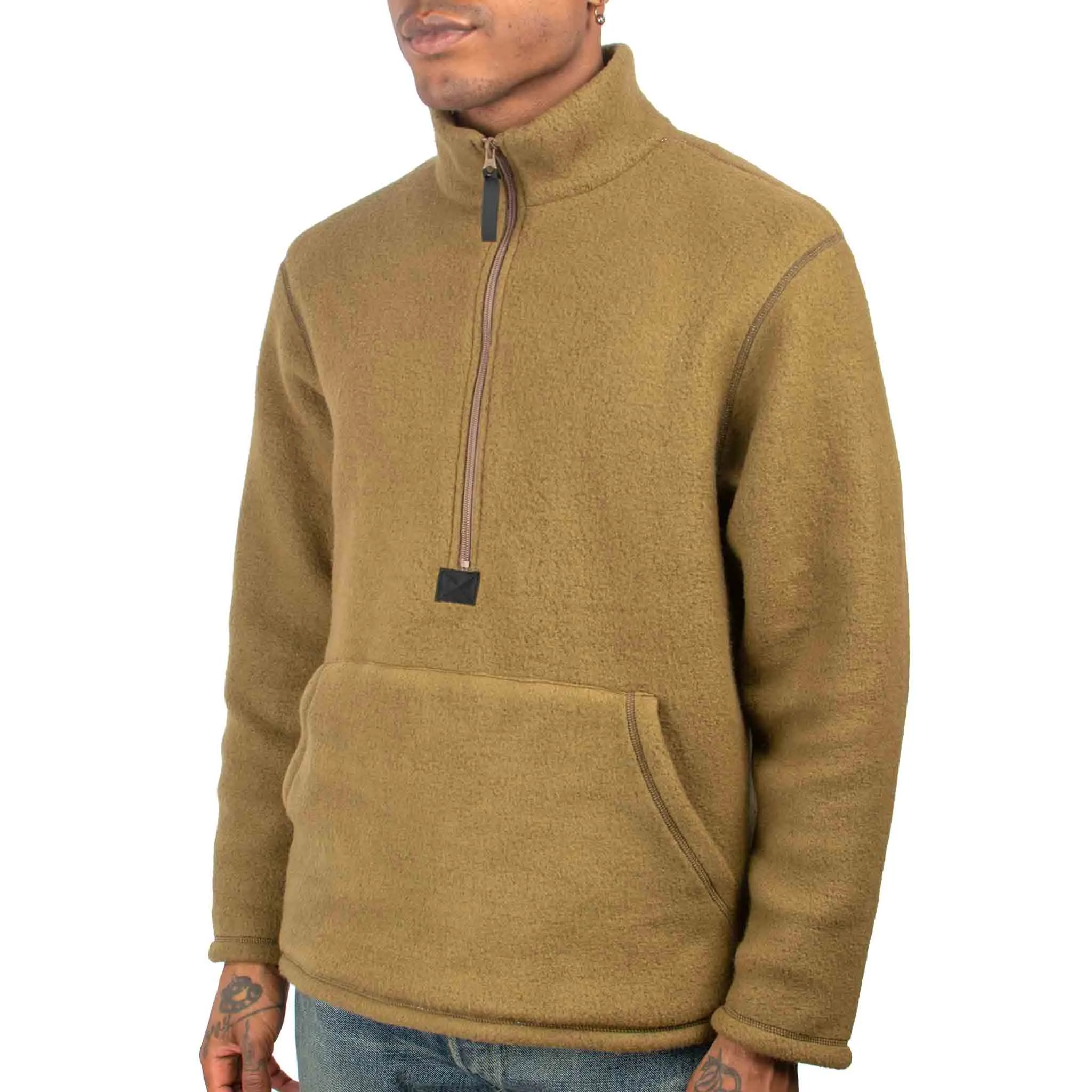 The Real McCoy's MC21101 Shirts. Pullover. Fleece Coyote