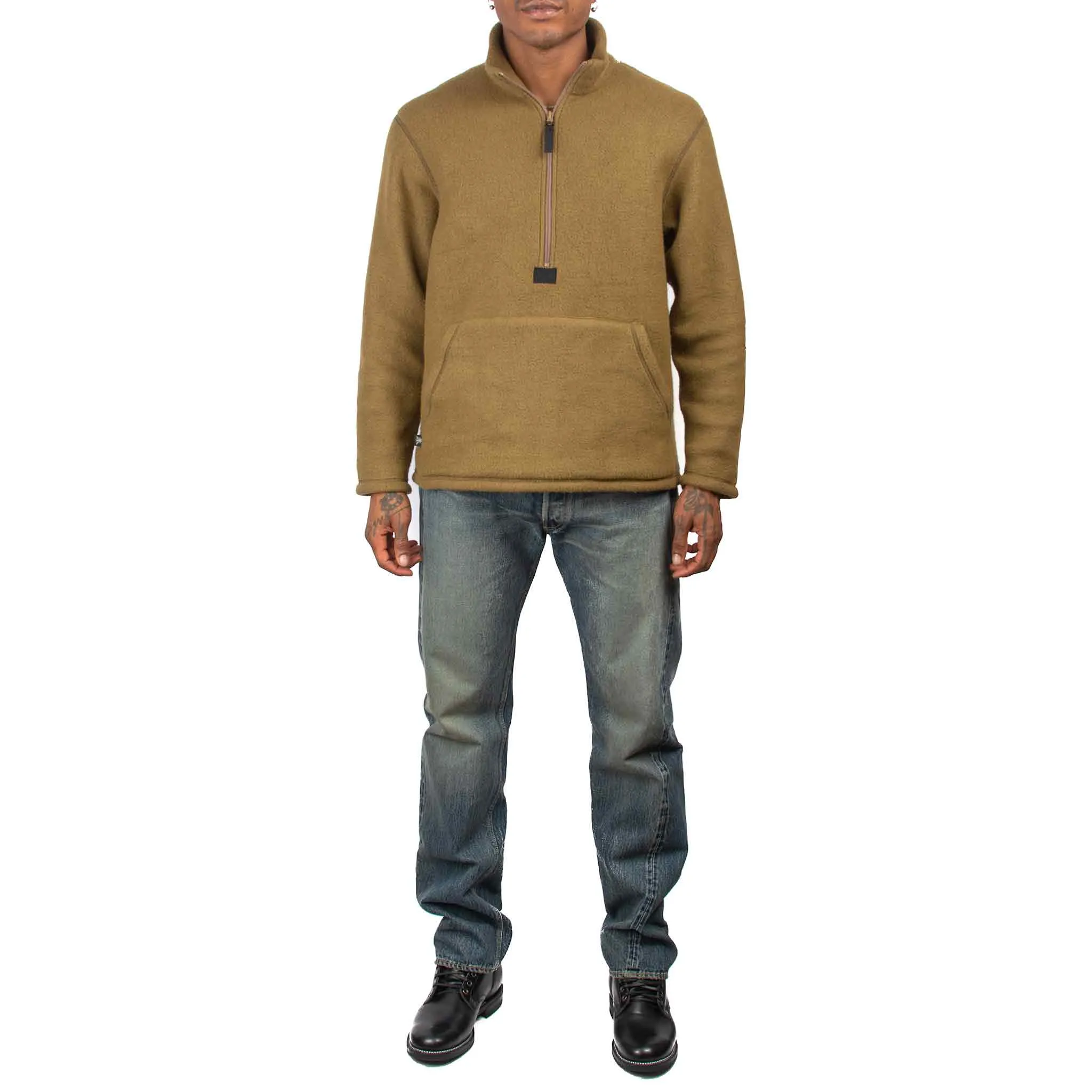 The Real McCoy's MC21101 Shirts. Pullover. Fleece Coyote