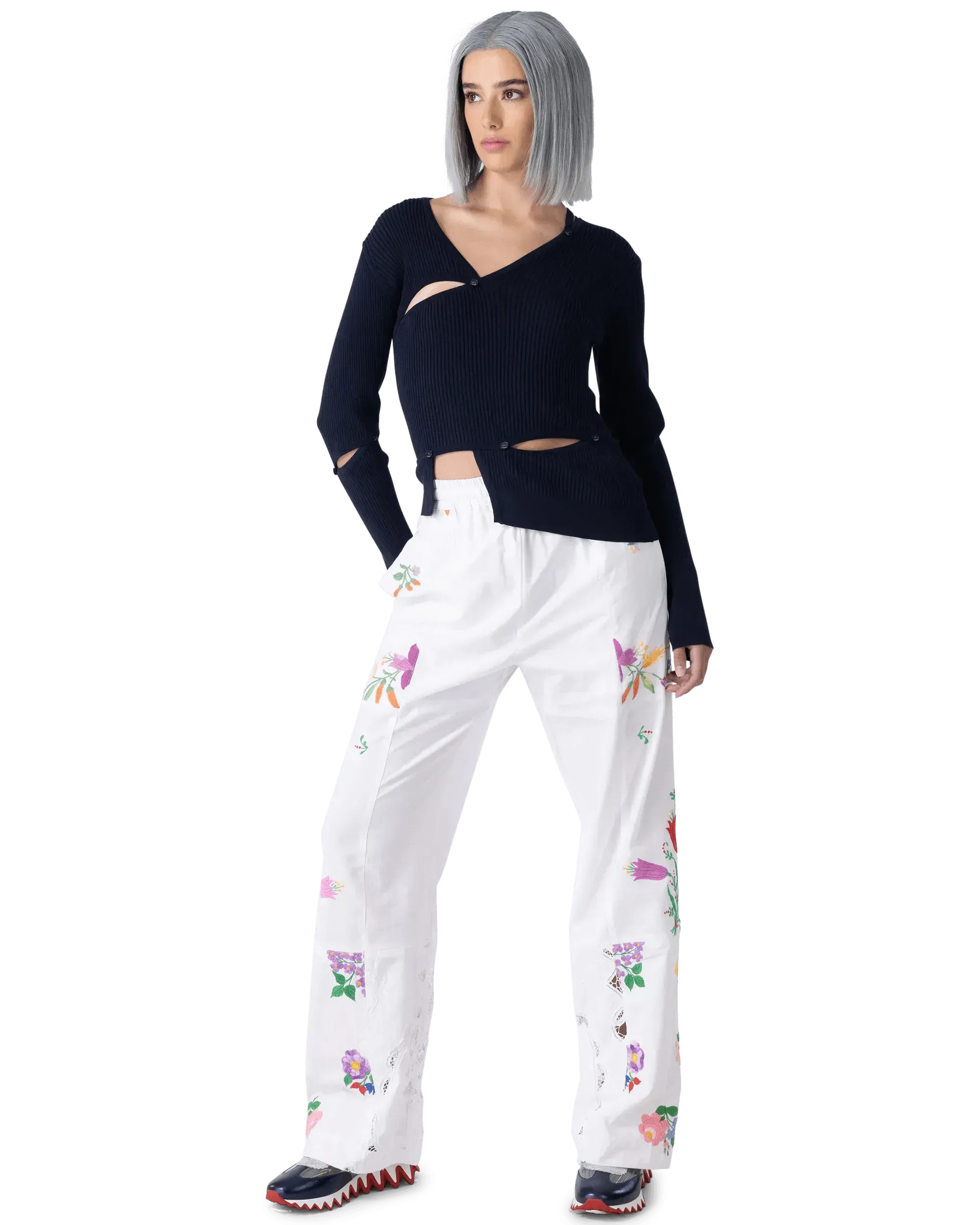 Tordu Cut-Out Ribbed Sweater